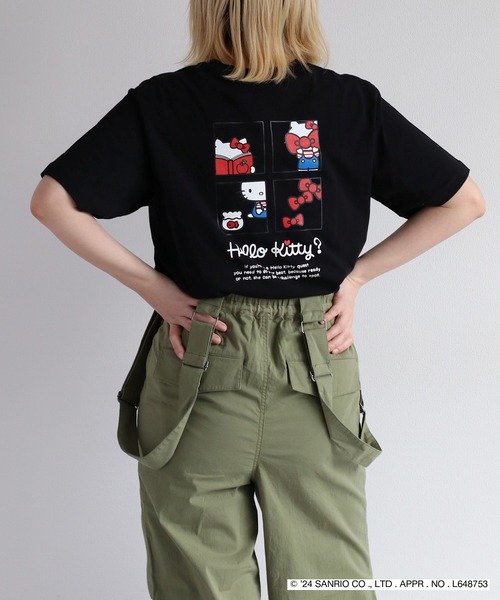 キティ　ゴリエ　コラボTシャツ　レディース　Мサイズ　Lサイズ サンリオ ハローキティ ロングスリーブTシャツ Mサイズ アパレル