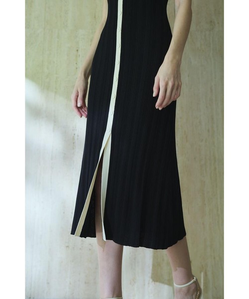 Estella.K ワンピース Gillian Knit Dress ランダムリブニットドレス