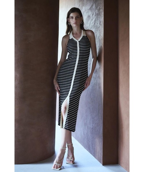 美品　エステラケー　ランダムリブニットドレス Estella.K ワンピース Gillian Knit Dress ランダムリブニットドレス