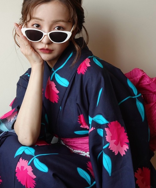 ロージールーチェ♡浴衣 帯セット ROSY LUCE（ロージールーチェ） 浴衣 Rosy 花柄浴衣 レディース