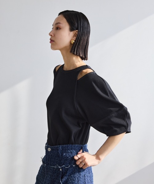 「CITYSHOP」 7分袖カットソー FREE ブラック レディース CITYSHOP 「CITYSHOP」 7分袖カットソー FREE ブラック