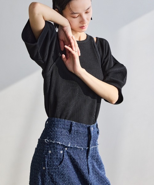 「CITYSHOP」 7分袖カットソー FREE ブラック レディース CITYSHOP 「CITYSHOP」 7分袖カットソー FREE ブラック