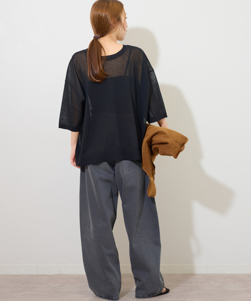 カーディガン シアー2WAYハーフスリーブカーディガン レディース JOURNAL STANDARD relume カーディガン 「手洗い可能」夏に