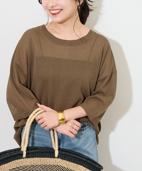 カーディガン 「手洗い可能」夏に涼しく着られる。シアー2WAYハーフスリーブカーディガン レディース JOURNAL STANDARD relume カーディガン 「手洗い可能」夏に