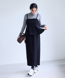 ワンピース 「美easy」ウーリッシュ ペプラム切替キャミワンピース「洗える」 VIS｜【WEB限定】【美easy】ウーリッシュ ペプラム切替キャミ