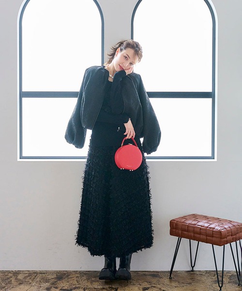 Chesty（チェスティ） ブルゾン アウター レース×ジャガードフラワー