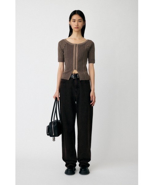 MOUSSY（マウジー） ニット セーター 「EC・一部店舗限定」ZIP UP RIB