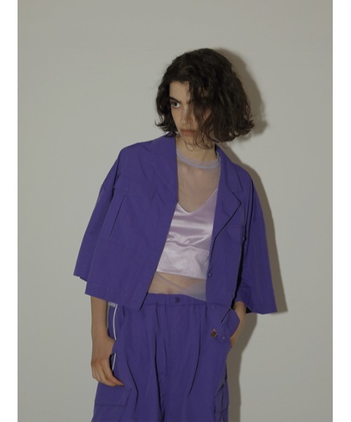 「AMAIL」 半袖シャツ FREE パープル レディース_画像4