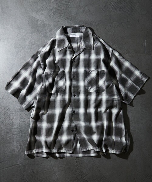 「FREAK'S STORE」 半袖シャツ LARGE ブルー メンズ_画像2