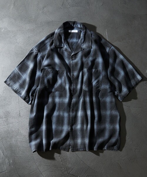 「FREAK'S STORE」 半袖シャツ LARGE ブルー メンズ_画像7