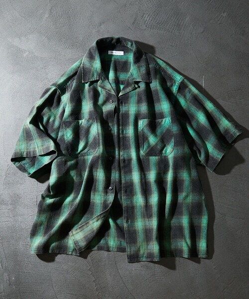 「FREAK'S STORE」 半袖シャツ LARGE ブルー メンズ_画像9