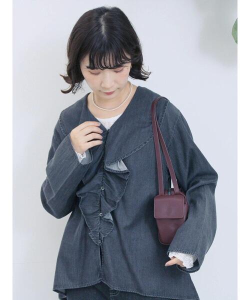 Samansa Mos2 blue（サマンサモスモスブルー） ブラウス シャツ 「ECO