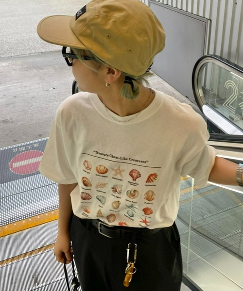 「CIAOPANIC TYPY」 半袖Tシャツ MEDIUM ライトグレー レディース_画像5