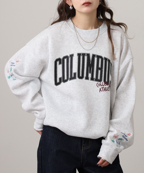 ファーカラースウェット♡アメリ 2026 Spring Collection🪞 ♥ファーロゴラメスウェットパーカー（Black