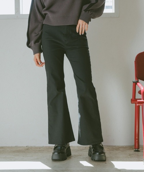 repipi armario（レピピアルマリオ） パンツ 「裏起毛」デニムフレア