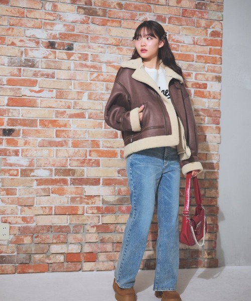 repipi armario（レピピアルマリオ） パンツ 「裏起毛」デニムフレア