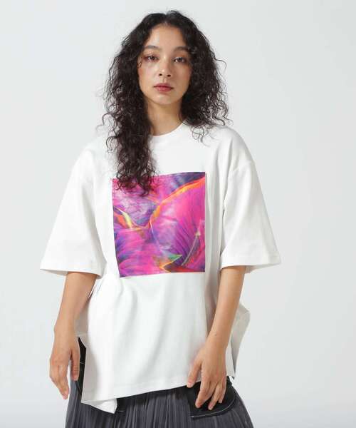 「AULA AILA」 半袖Tシャツ 0 ライム レディース_画像2