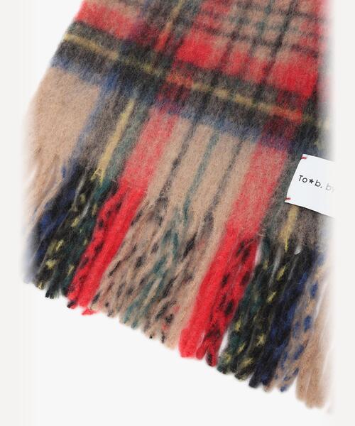 To b. by agnes マフラー ストール タータンチェックマフラー