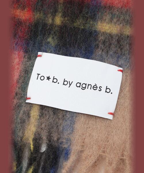 To b. by agnes マフラー ストール タータンチェック レディース