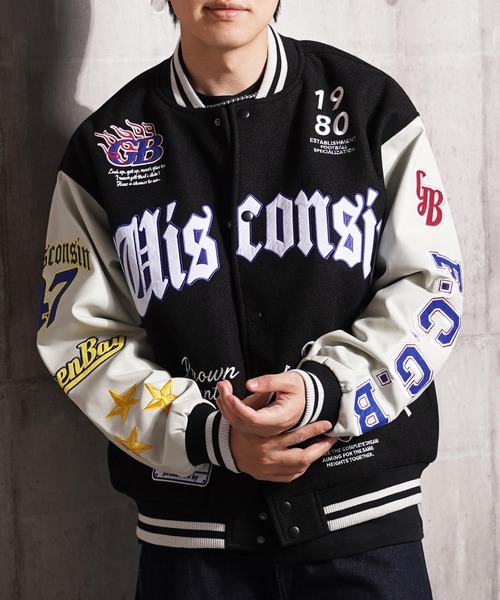 スタジャン アップリケ コラージュ / Applique Collage Stadium Jacket