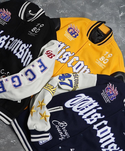 スタジャン アップリケ コラージュ / Applique Collage Stadium Jacket
