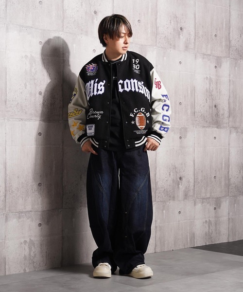 スタジャン アップリケ コラージュ / Applique Collage Stadium Jacket