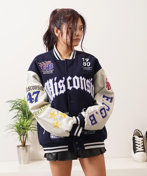 スタジャン アップリケ コラージュ / Applique Collage Stadium Jacket