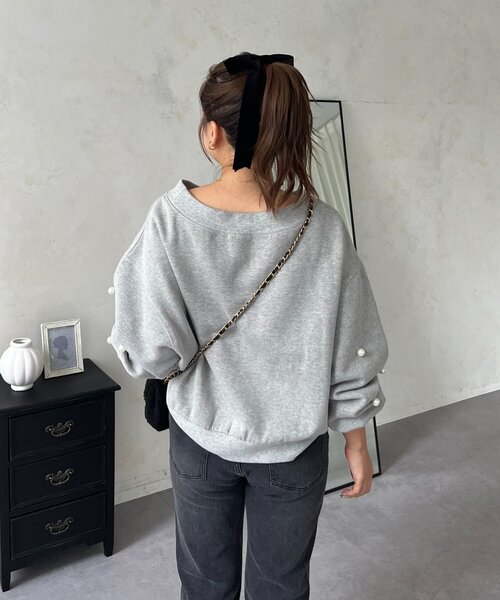 prose verse（プロズヴェール） tシャツ 「MOMO」ワイドボートネック