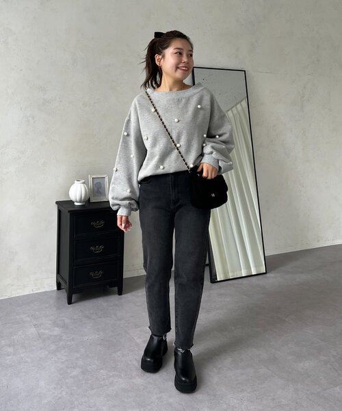 prose verse（プロズヴェール） tシャツ 「MOMO」ワイドボートネック