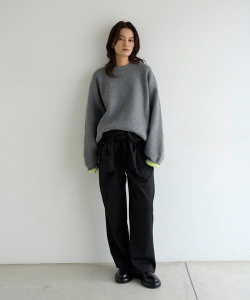 meilmada ニット セーター バイカラーニットプルオーバー レディース