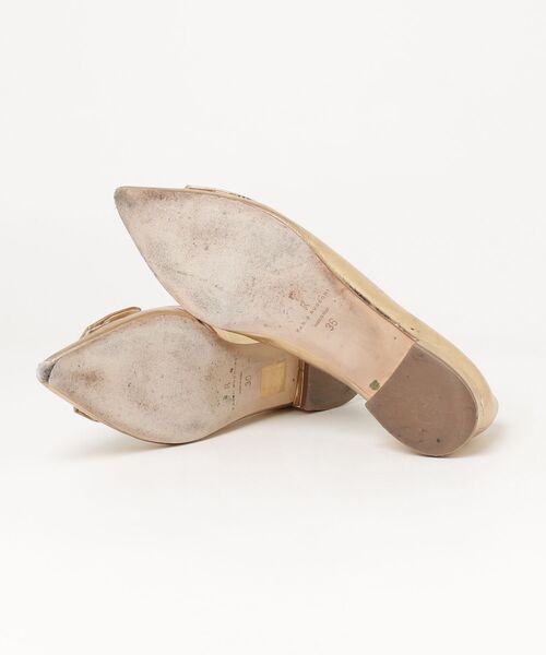 「Fabio Rusconi」 フラットパンプス 36 ゴールド レディース_画像3