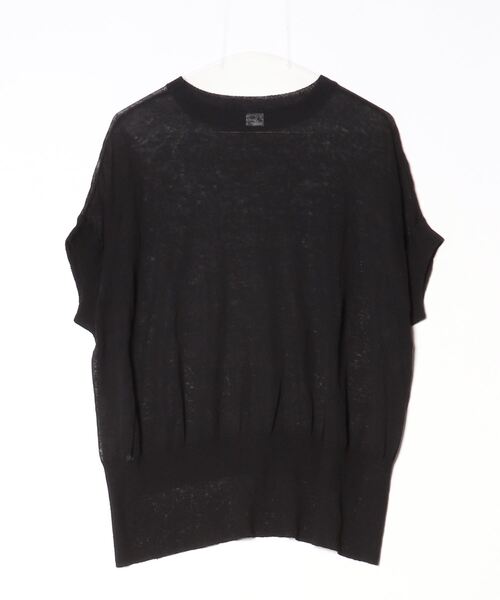 「LOISIR」 半袖ニット FREE ブラック レディース_画像2