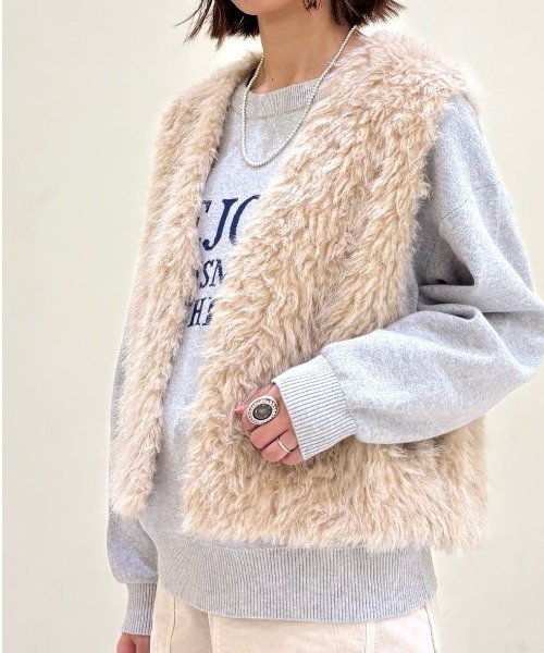 Right-on（ライトオン） ベスト ジレ 「HONEYSUCKLE ROSE」フェイク