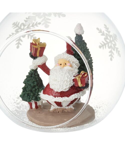 Francfranc（フランフラン） インテリア ガラスオーナメント サンタ