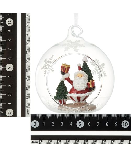 Francfranc（フランフラン） インテリア ガラスオーナメント サンタ