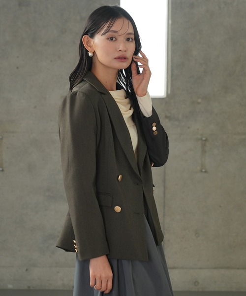 TRUDEA（トルディア） ジャケット テーラードジャケット 金釦ダブル