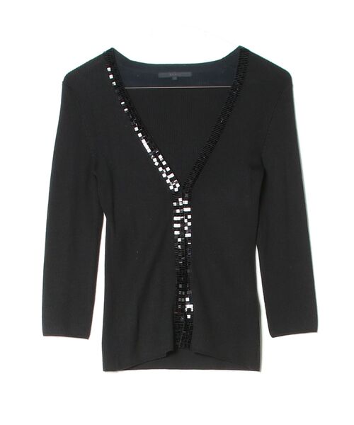 ANAYI（アナイ） ニットカーディガン 38 ブラック レディース