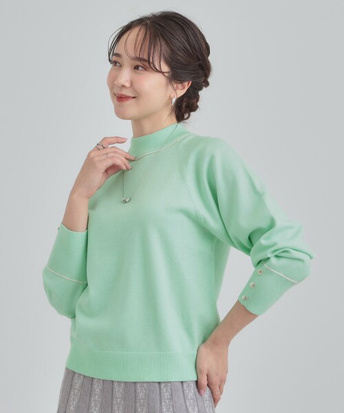 rough&swell イエロー ニットセーター Lサイズ 23区 【洗える】オータムシャイニー ニット （イエロー系