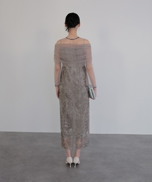 「Leja」 ノースリーブワンピース MEDIUM グレー レディース_画像8