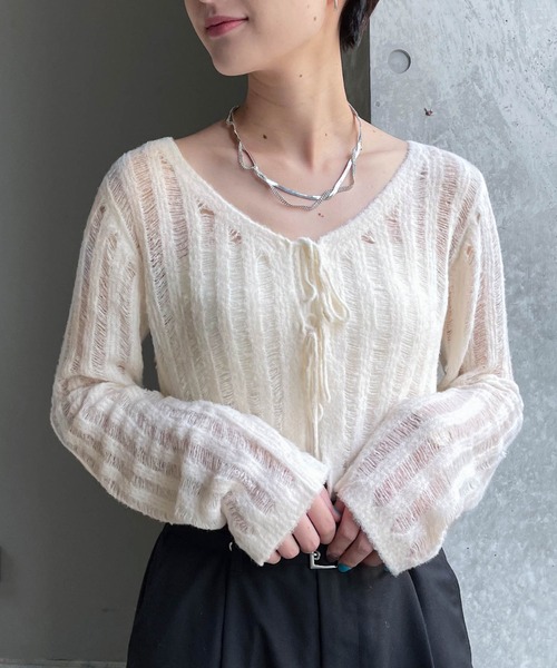 K♡ページ PAGEBOY（ページボーイ） ニットボレロ FREE オフホワイト レディース