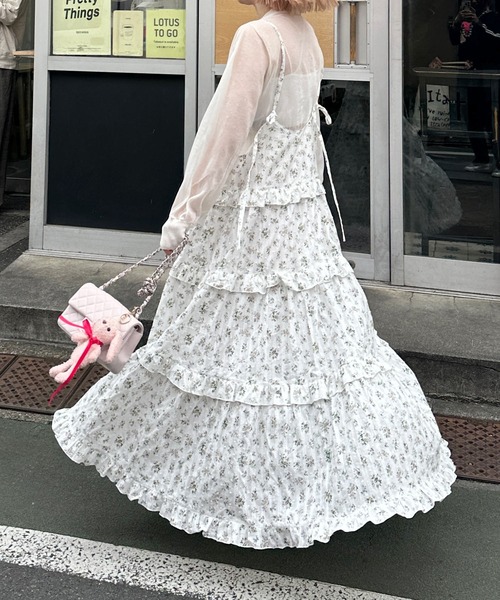 「w closet」 キャミソールワンピース FREE グリーン レディース_画像6