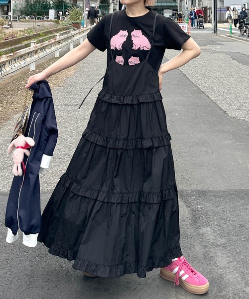 「w closet」 キャミソールワンピース FREE グリーン レディース_画像7