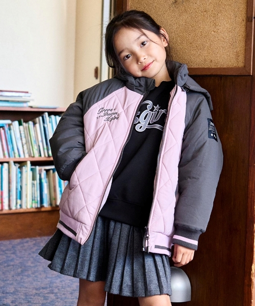 x-girl stages アウター　コーデュロイ X-girl（エックスガール）の「CORDUROY PUFFER JACKET（ダウン