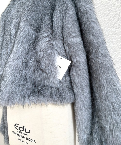SHEENA（シーナ） コート アウター スタンドカラーフェイクファー