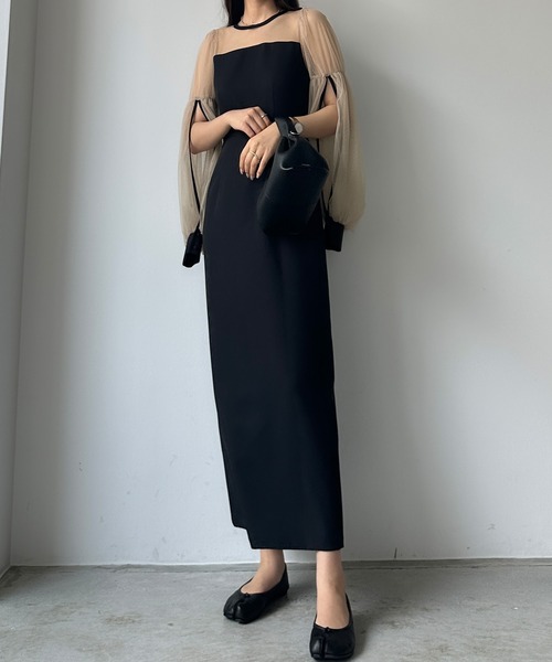 「Louere」 長袖ワンピース SMALL ライトベージュ レディース_画像3