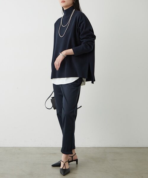 Loungedress ラウンジドレス フィブリルリラックスパンツ　ネイビー Loungedress】フィブリルリラックスパンツ | OUTLET(アウトレット