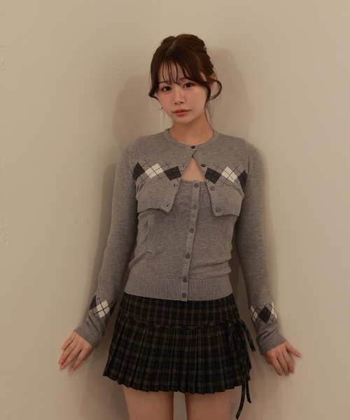 M DOLLY スカート check Lirica mini skirt/チェックリリカミニ