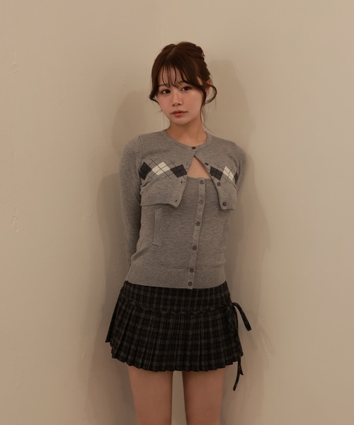 M DOLLY スカート check Lirica mini skirt/チェックリリカミニ