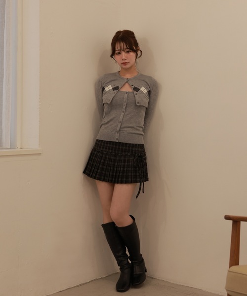 M DOLLY スカート check Lirica mini skirt/チェックリリカミニ