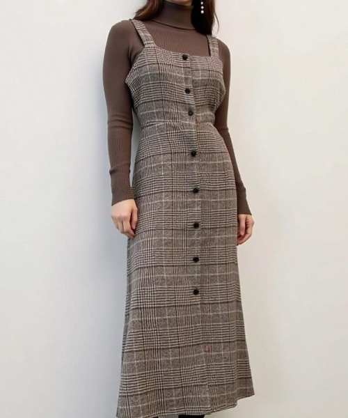 「cammie」 キャミソールワンピース L ブラウン レディース_画像6